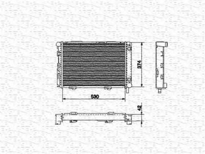 MAGNETI MARELLI 350213530000 -  Радиатор, охлаждение двигателя